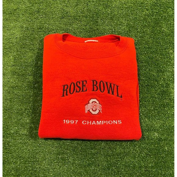 Vintage Ohio State Buckeyes sweatshirt extra large red football Rose Bowl adult - Picture 1 of 12